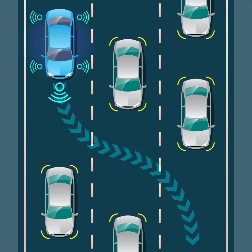 Autonomous vehicles use artificial intelligence to detect surroundings and make real-time driving decisions. Autonomous vehicles use artificial intelligence to detect surroundings and make real-time driving decisions.